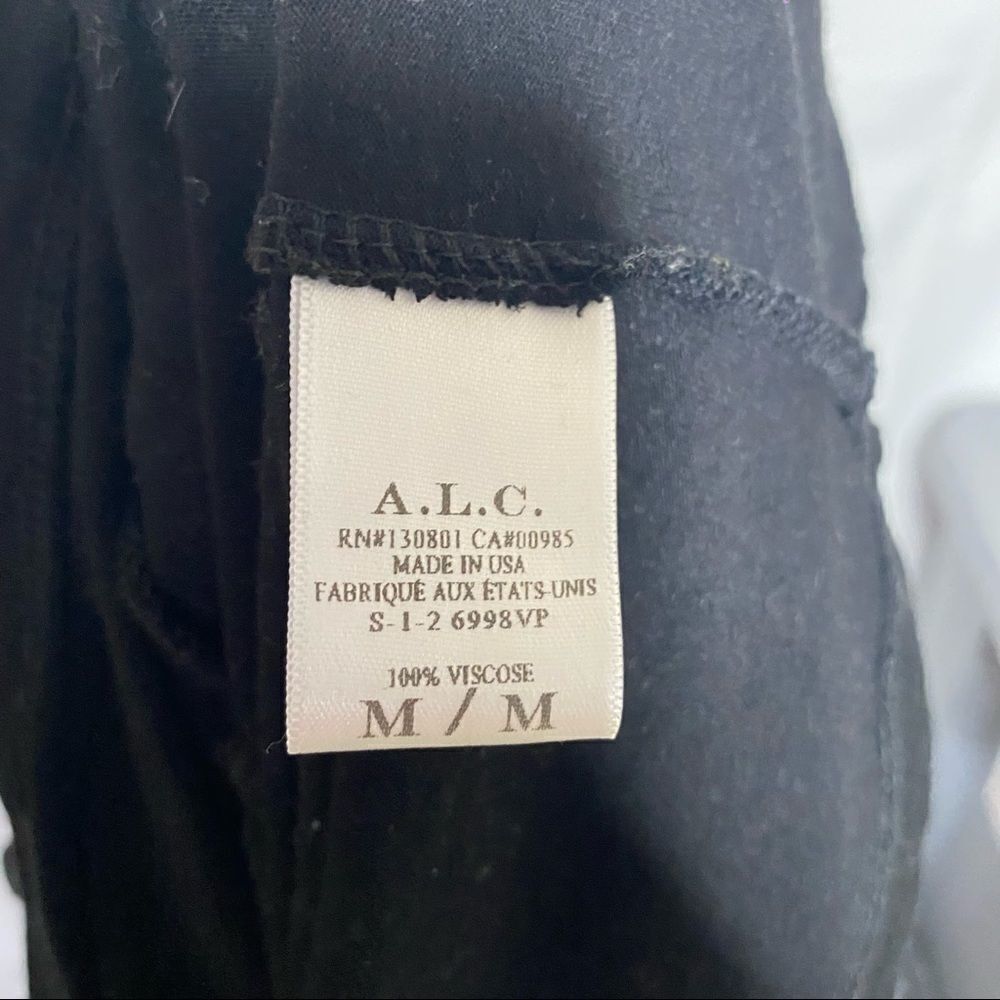 ALC Womens Striped Dress Size Medium Black White Sleeveless Lined Pullover - Picture 7 of 7